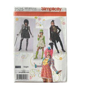 Simplicity 2525 Steampunk Leprechaun Clown Costume Sewing Pattern Sizes 6-12
